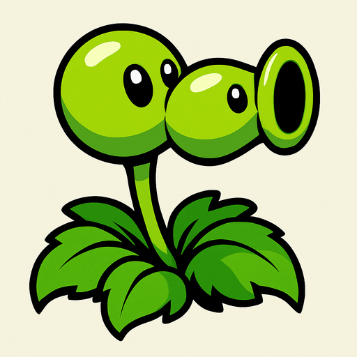 plans vs zombies double shoters.
In-Game asset.  2d.  High contrast.  No shadows