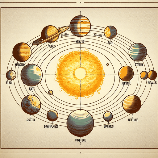 Solar system.
Single Game Texture.  In-Game asset.  2d.  Blank background.  High contrast.  No shadows