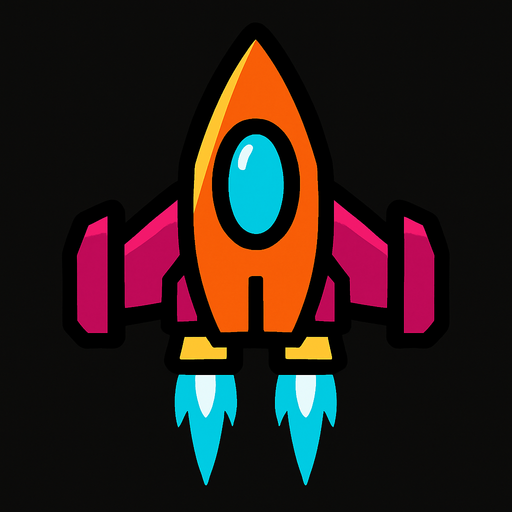 Nave espacial.
In-Game asset.  2d.  High contrast.  No shadows