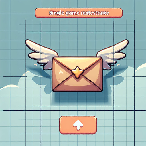 flying envelope with wings, christmas style, cartoon Single Game Texture. In-Game asset. 2d. Blank background. High contrast. No shadows.