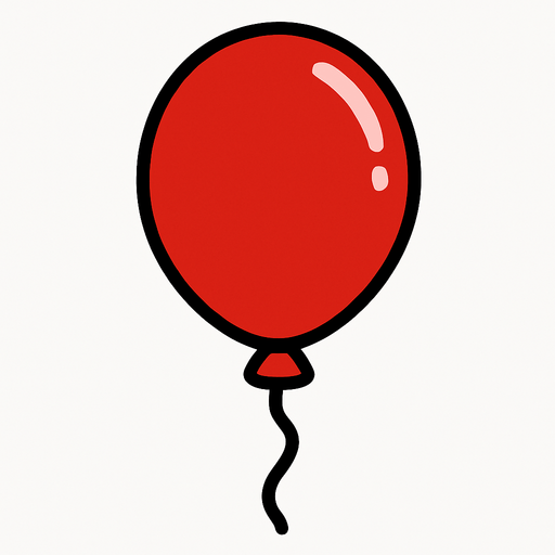 Globo rojo.
In-Game asset.  2d.  High contrast.  No shadows