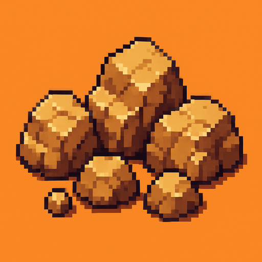 Rocas pixart.
In-Game asset.  2d.  High contrast.  No shadows