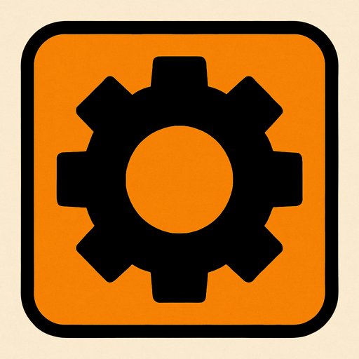 settings button.
In-Game asset.  2d.  High contrast.  No shadows