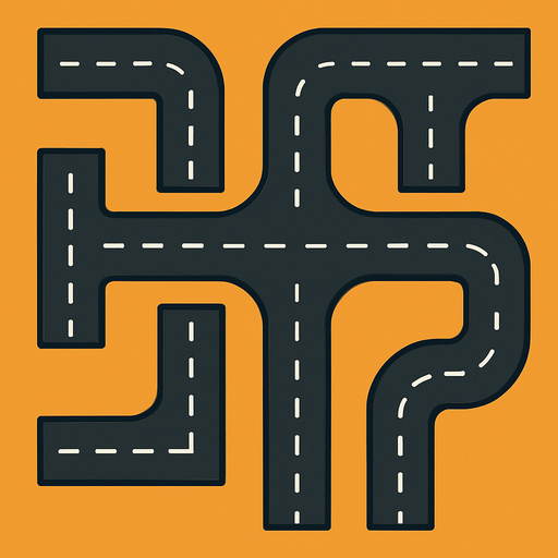 Roads.
In-Game asset.  2d.  High contrast.  No shadows