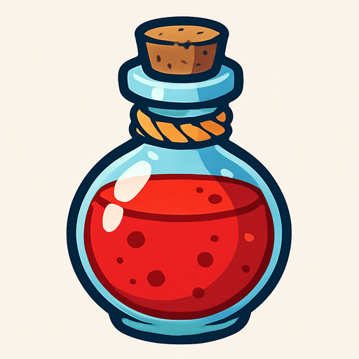 İksir.
In-Game asset.  2d.  High contrast.  No shadows
