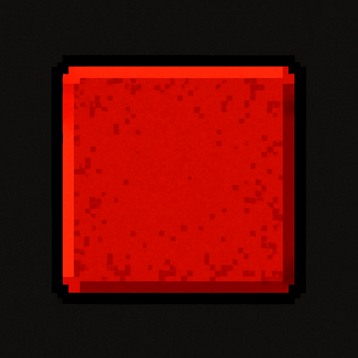 Red block.
In-Game asset.  2d.  High contrast.  No shadows