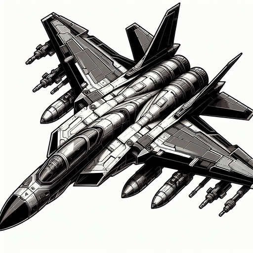 Fighter plane.
Single Game Texture. In-Game asset. 2d. Blank background. High contrast. No shadows.
