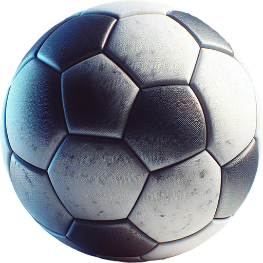 soccer ball
3d.
Single Game Texture.  In-Game asset.  2d.  Blank background.  High contrast.  No shadows