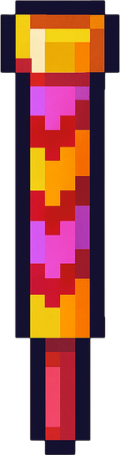 Confetti stick, 2d pixel art vertical. no papers only stick.
In-Game asset.  2d.  High contrast.  No shadows
