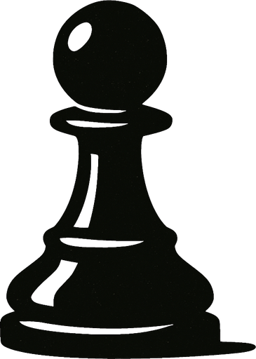 siyah piyon.
In-Game asset.  2d.  High contrast.  No shadows