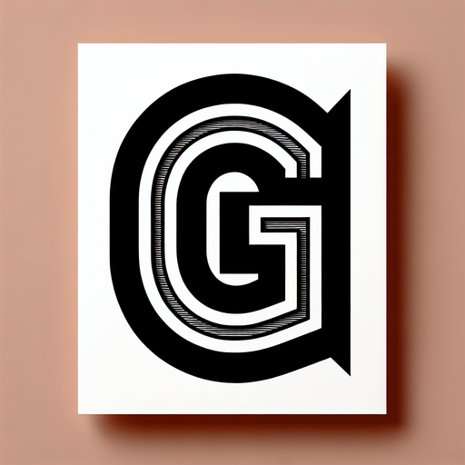 Produce an image that says G. This G will be big..
Single Game Texture.  In-Game asset.  2d.  Blank background.  High contrast.  No shadows