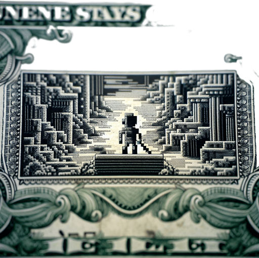 Dollar bill. Perspective.
video game sprite