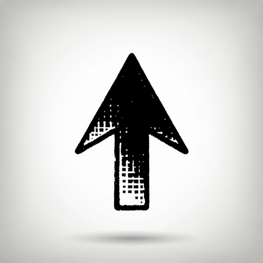 Simple black arrow pointing up. Mouse cursor like.