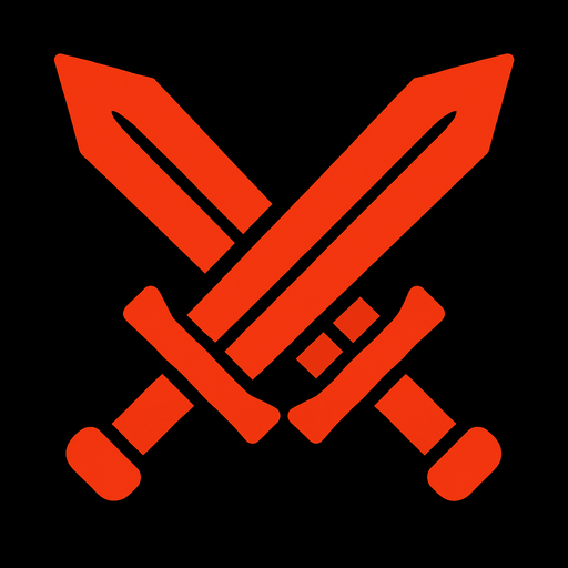 Kılıçlar savaş iconu.
In-Game asset.  2d.  High contrast.  No shadows