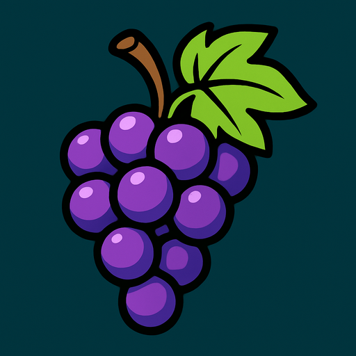 Grape.
In-Game asset.  2d.  High contrast.  No shadows