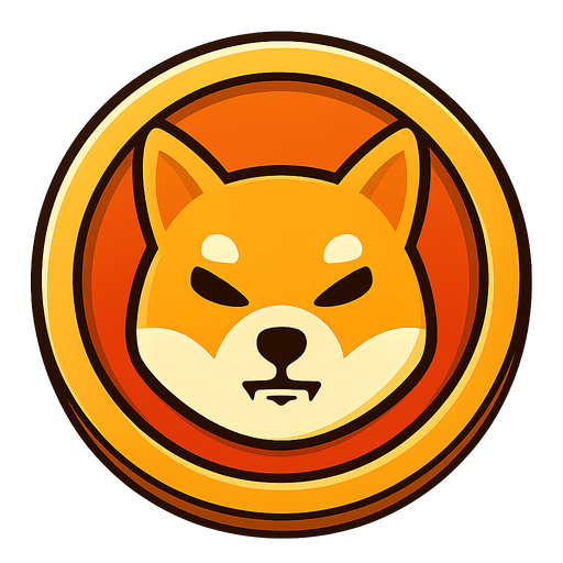 shiba inu coin.
In-Game asset.  2d.  High contrast.  No shadows