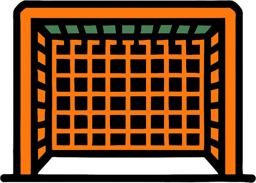 soccer goal 2d ingame asset high contrast no shadows.
In-Game asset.  2d.  High contrast.  No shadows