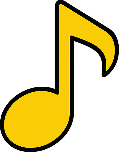 2d yellow renkte golgesiz bir nota olustur.
In-Game asset.  2d.  High contrast.  No shadows