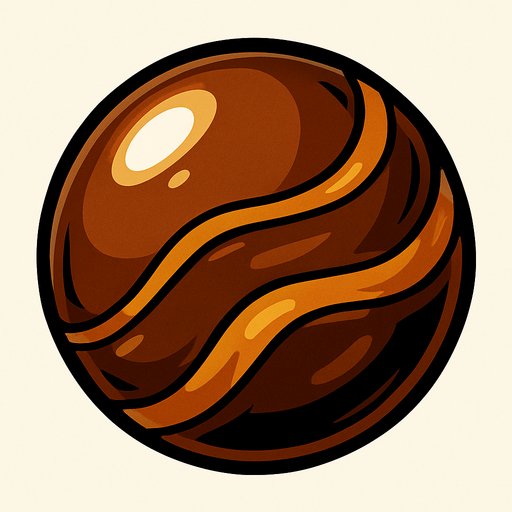 Kahverengi bilye.
In-Game asset.  2d.  High contrast.  No shadows