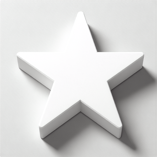 star. 2d. white..
Single Game Texture. In-Game asset. 2d. Blank background. High contrast. No shadows.