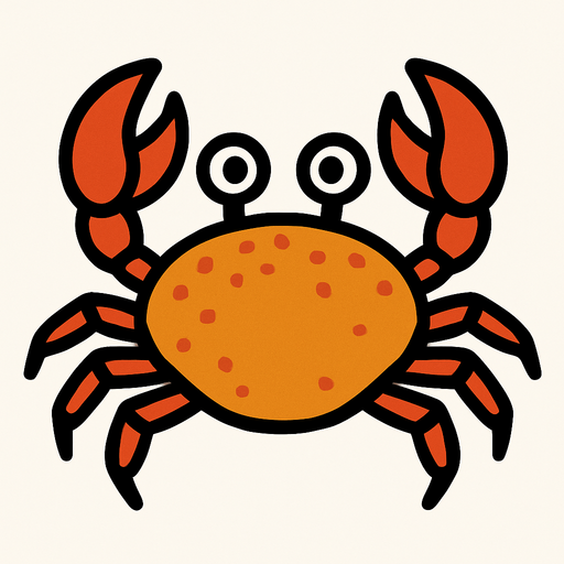 crab.
In-Game asset.  2d.  High contrast.  No shadows