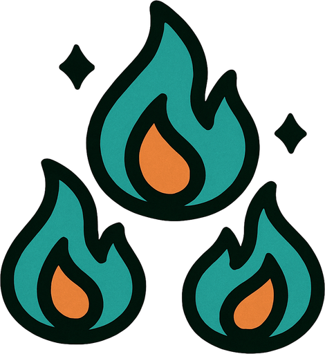 Three small ember