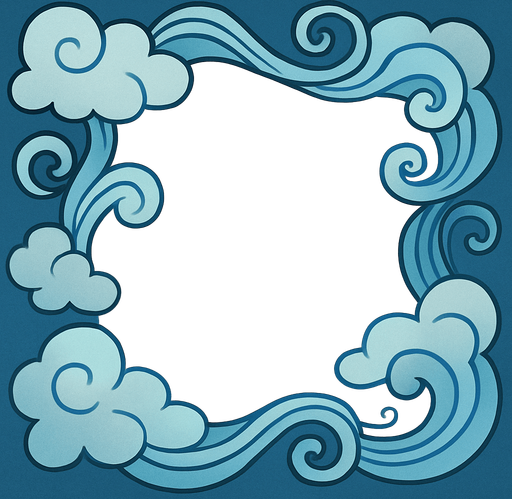 Un marco para una carta que represente al tipo aire