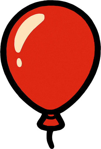 red balloon.
In-Game asset.  2d.  High contrast.  No shadows