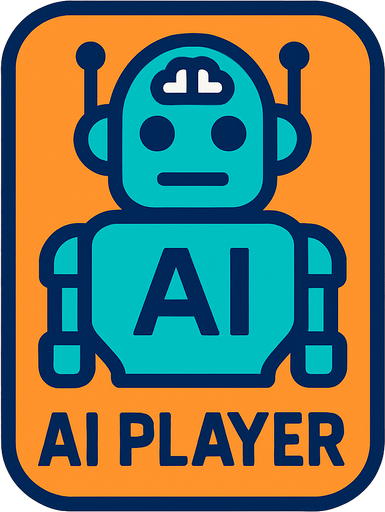 Aİ player.
In-Game asset.  2d.  High contrast.  No shadows