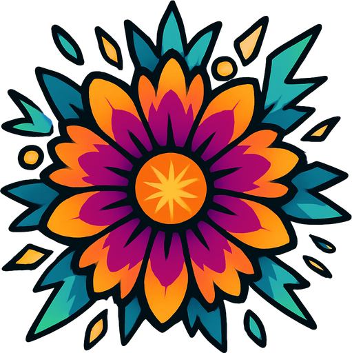 rare Bloom Burst top view.
In-Game asset.  2d.  High contrast.  No shadows