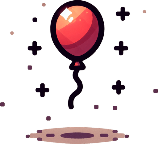 tekli balon resmi.
Single Game Texture. In-Game asset. 2d. Blank background. High contrast. No shadows.