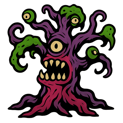 mutant tree.
In-Game asset.  2d.  High contrast.  No shadows