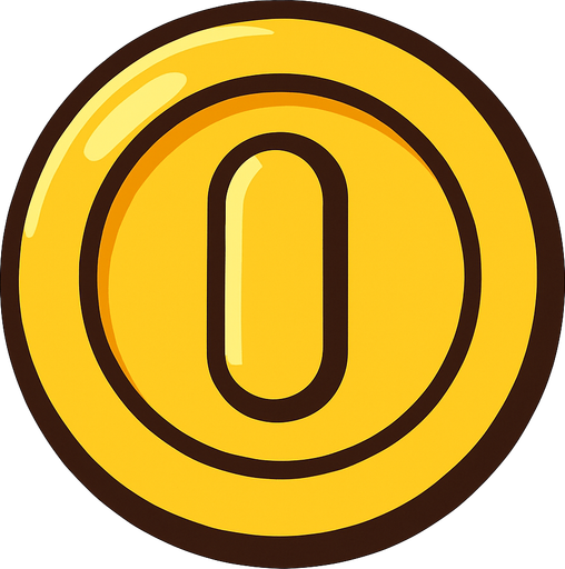 coin.
In-Game asset.  2d.  High contrast.  No shadows