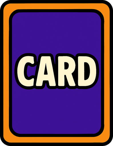 card front.
In-Game asset.  2d.  High contrast.  No shadows