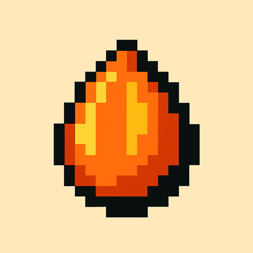 8 bit cherry seed.
In-Game asset.  2d.  High contrast.  No shadows