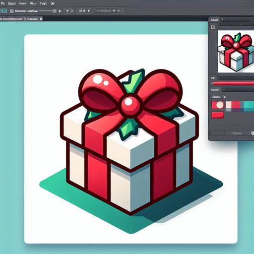 christmas gift.
Single Game Texture. In-Game asset. 2d. Blank background. High contrast. No shadows.