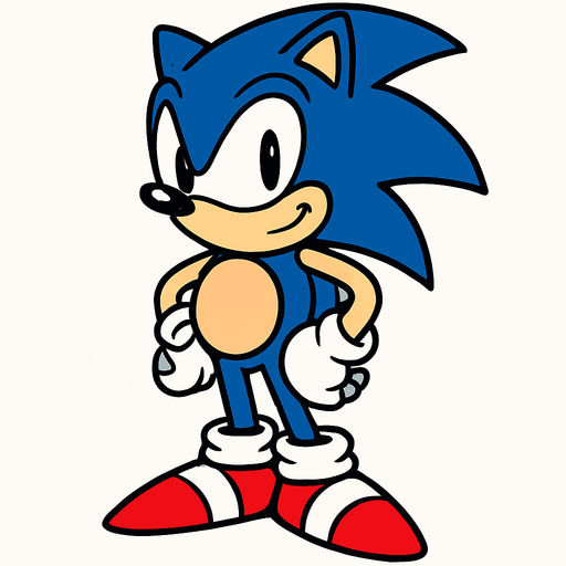 SONIC.
In-Game asset.  2d.  High contrast.  No shadows