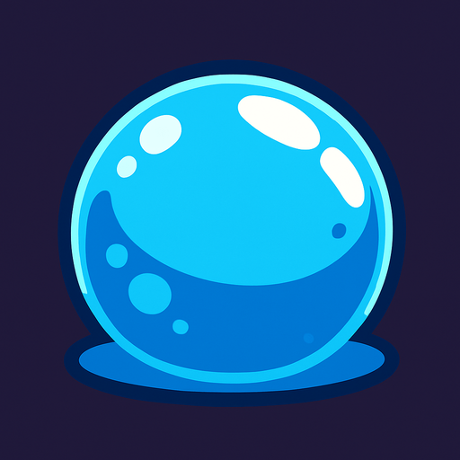 big water buble.
In-Game asset.  2d.  High contrast.  No shadows