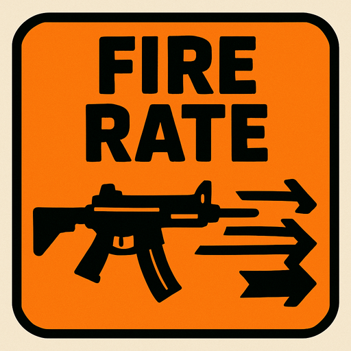 fire rate.
In-Game asset.  2d.  High contrast.  No shadows