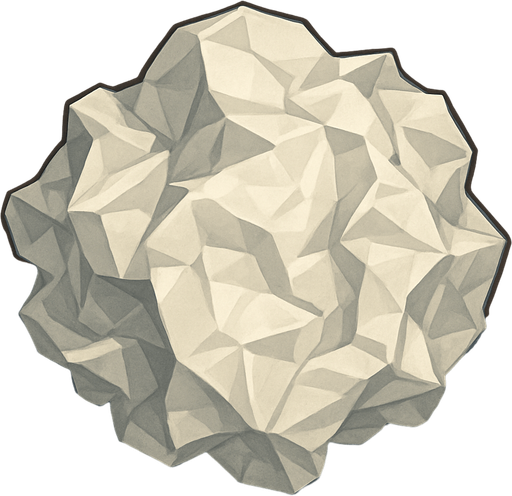 crumpled white paper.
In-Game asset.  2d