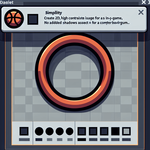 A hoop.
Single Game Texture.  In-Game asset.  2d.  Blank background.  High contrast.  No shadows