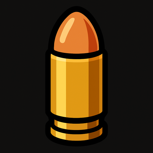 Bullet.
In-Game asset.  2d.  High contrast.  No shadows