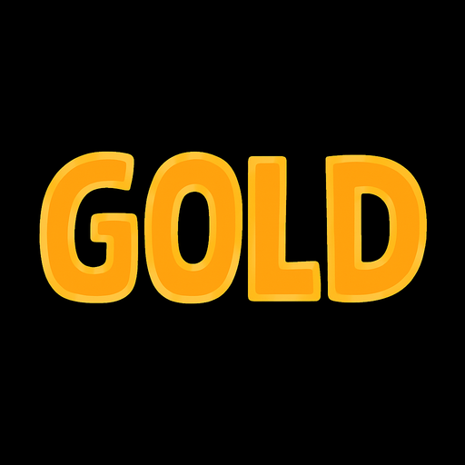 GOLD.
In-Game asset.  2d.  High contrast.  No shadows