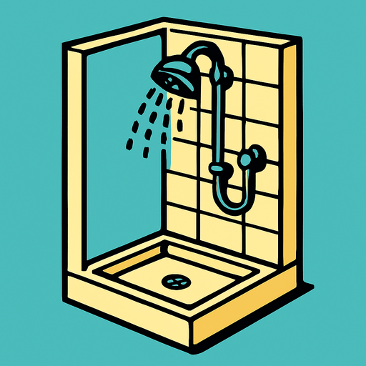 shower.
In-Game asset.  2d.  High contrast.  No shadows