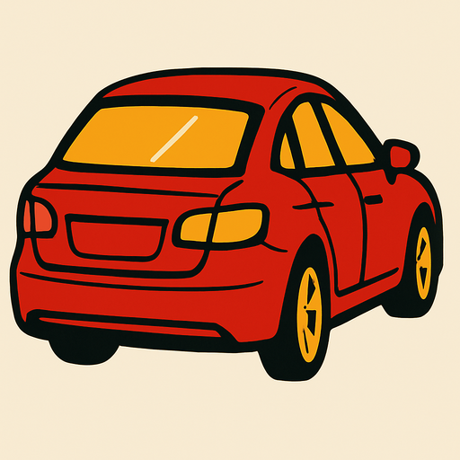 Erase the background and move the front of the car to the other side, bring the back to this side.