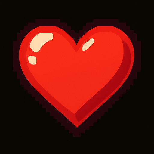 heart.
In-Game asset.  2d.  High contrast.  No shadows