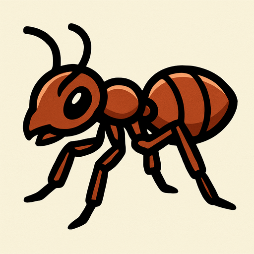Ant.
In-Game asset.  2d.  High contrast.  No shadows
