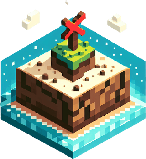 isometric tiny mini pirate island that floats in the sky. an red painted X marks the spot located in the center of the map. pixelated. 8 bit..
Single Game Texture. In-Game asset. 2d. Blank background. High contrast. No shadows.