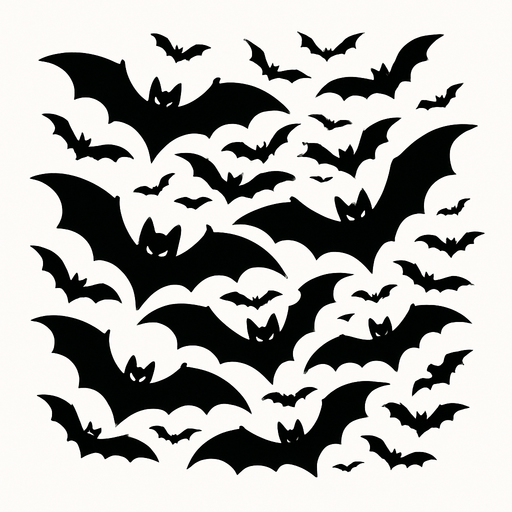bat swarm.
In-Game asset.  2d.  High contrast.  No shadows
