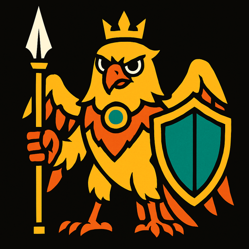2d bird guardian.
In-Game asset.  2d.  High contrast.  No shadows